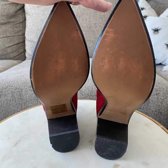 Rag & Bone Brynn Red Suede Heeled Chelsea Ankle Boots Women’s Size 37 US 7 - Picture 4 of 5